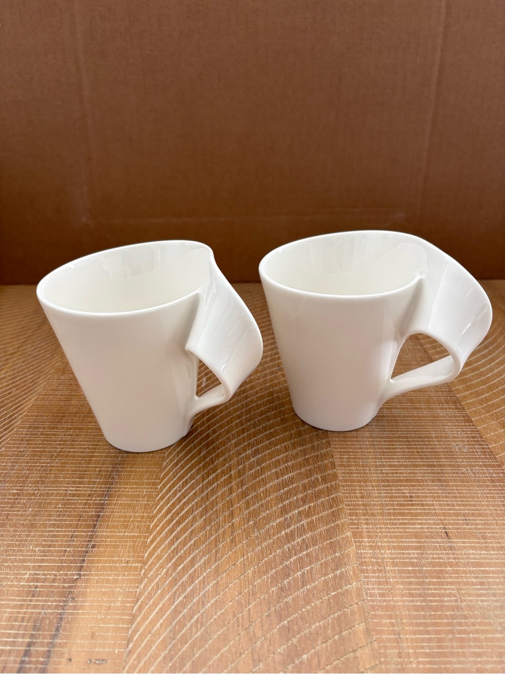 Villeroy & Boch 1748 Porcelain Wave Caffe Coffee Tea Mug Cup Germany Set Of 2